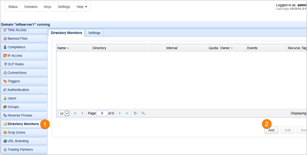 add directory monitor azure