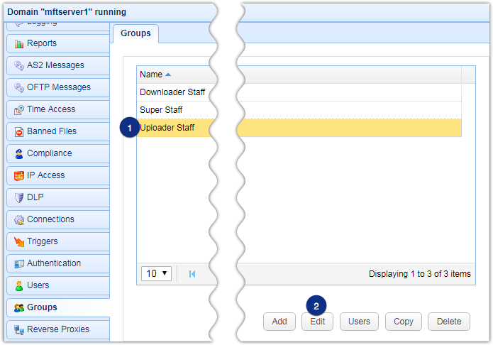 edit uploader staff group mft server