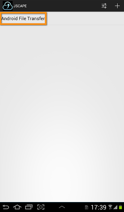 jscape android file transfer app with new site