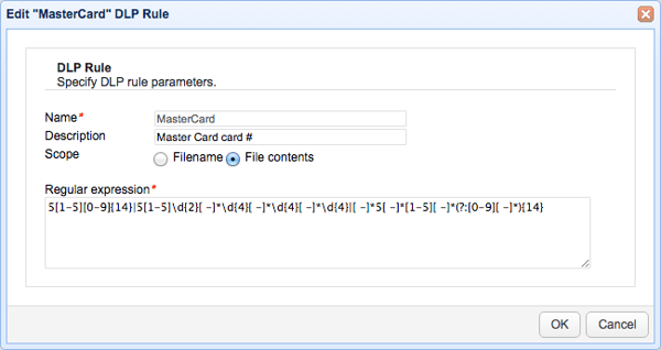 mastercard regular expression dlp.png