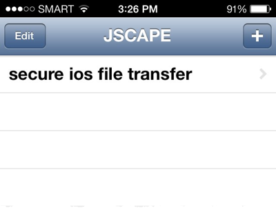 newly added site on iphone file transfer app