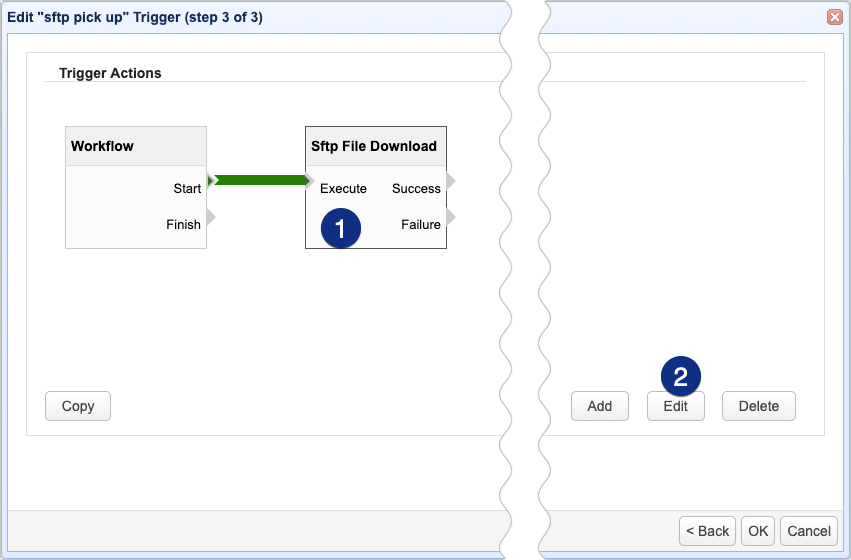 sftp pick up trigger step 3 of 3