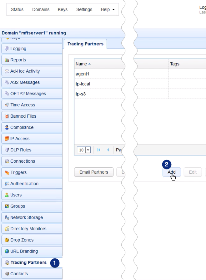 sync remote ftp server to amazon s3 - add trading partner